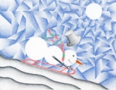 Snowman Sledding